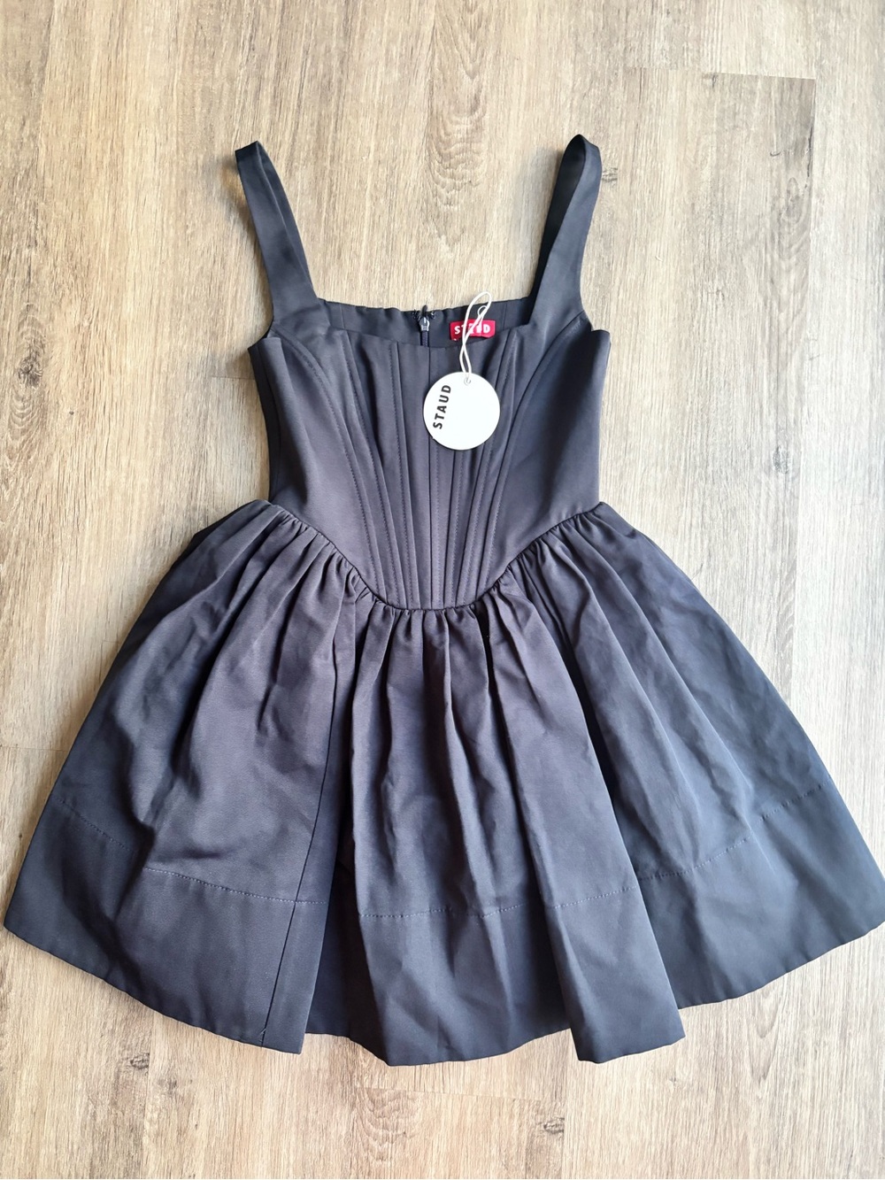 STAUD Fit and Flare Mini Dress 0